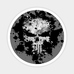 Grunge Skull Splatter Magnet